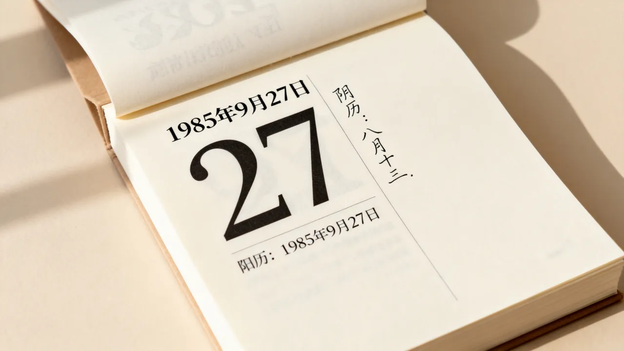 1985年9月27日阴历是几月几号,对应阳历是什么日期? 1985年9月27日阴历是几月几号,对应阳历是什么日期?