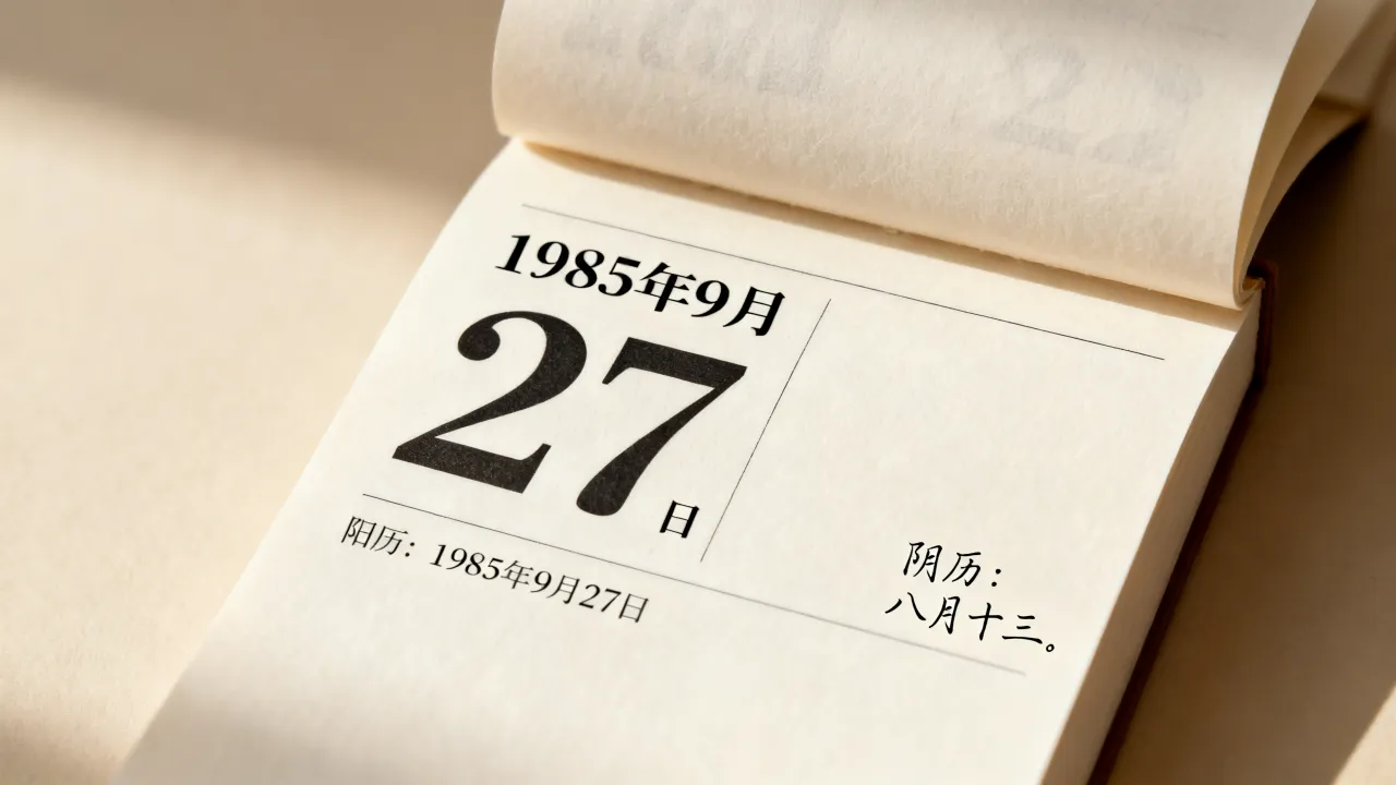 1985年9月27日阴历是几月几号,对应阳历是什么日期? 1985年9月27日阴历是几月几号,对应阳历是什么日期?