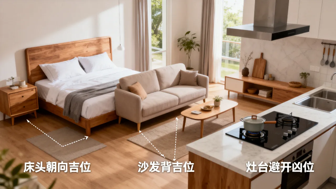 各房间方位怎么看吉凶，卧室客厅厨房方位吉凶如何判断？