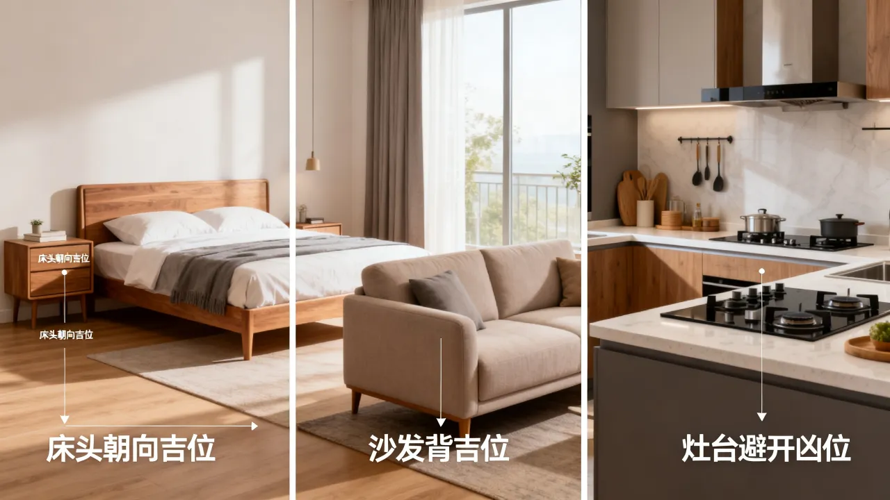 各房间方位怎么看吉凶，卧室客厅厨房方位吉凶如何判断？