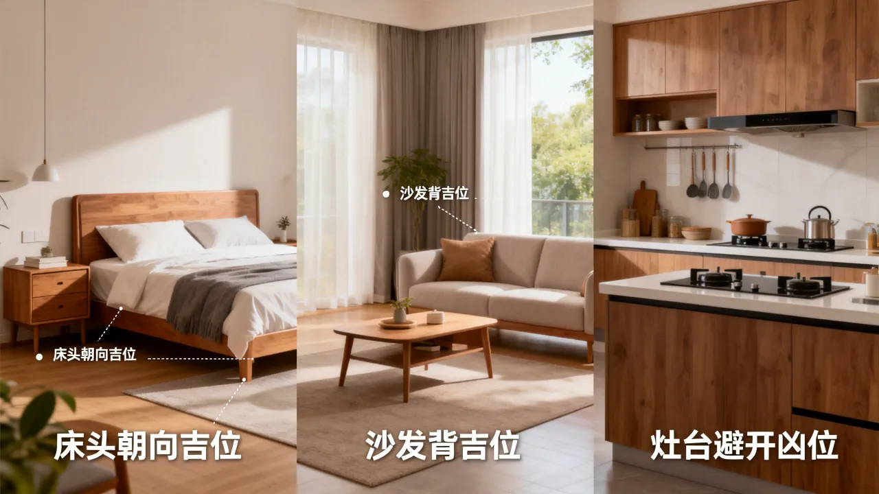 各房间方位怎么看吉凶，卧室客厅厨房方位吉凶如何判断？