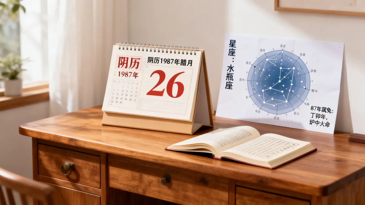 阴历87年腊月26出生是什么星座，87年属兔是什么命？