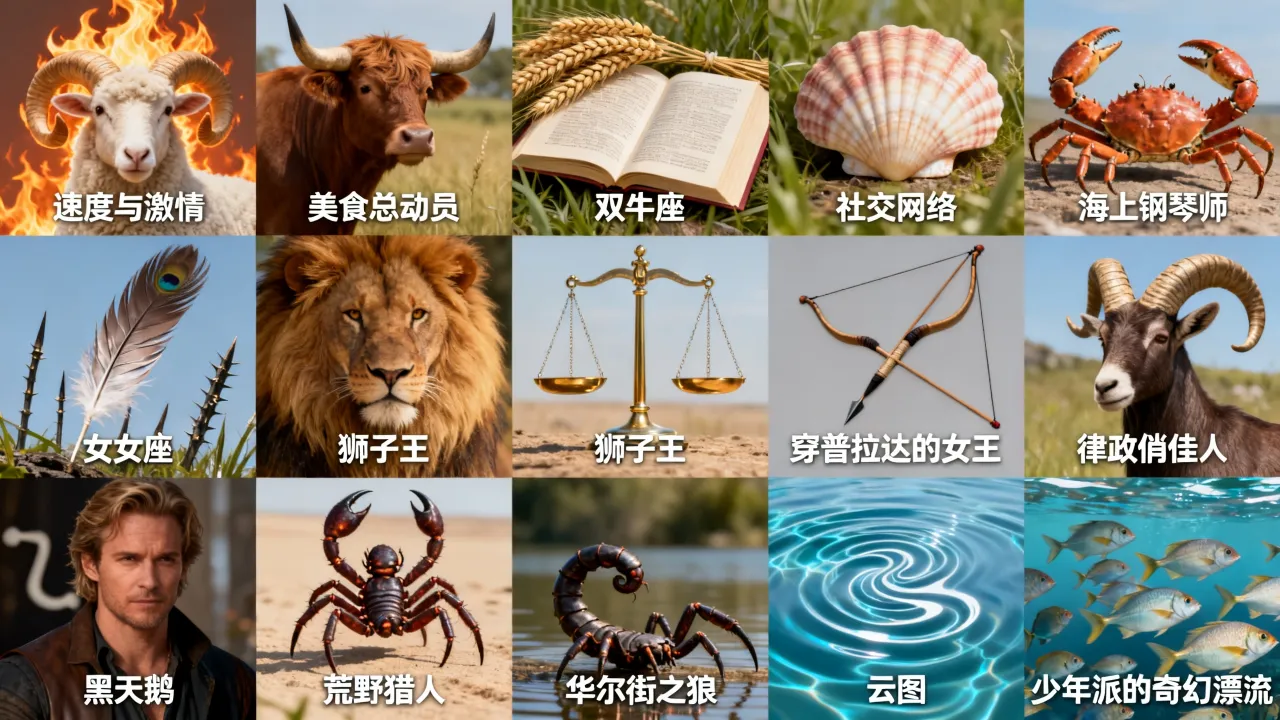 十二星座分别对应哪部经典电影，星座猜电影实用技巧