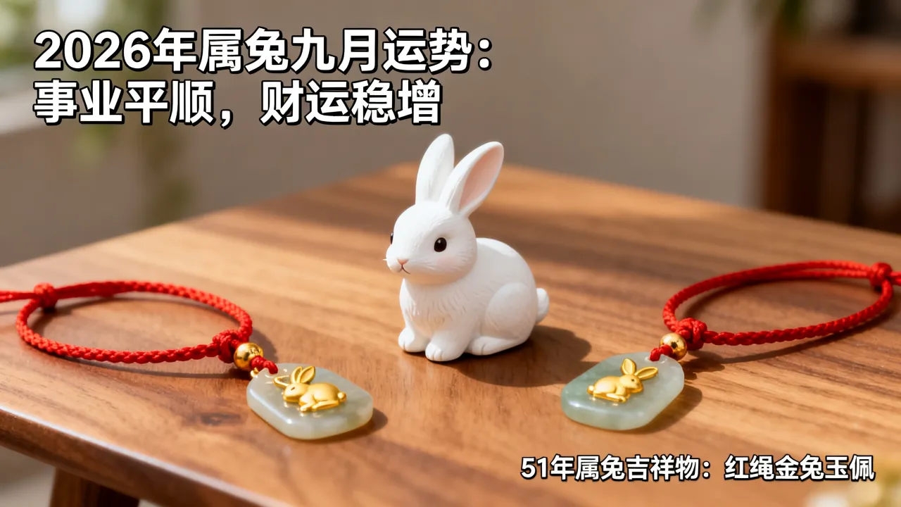 2026年属兔九月运势如何?51年属兔今年吉祥物带什么好 2026年属兔九月运势如何?51年属兔今年吉祥物带什么好
