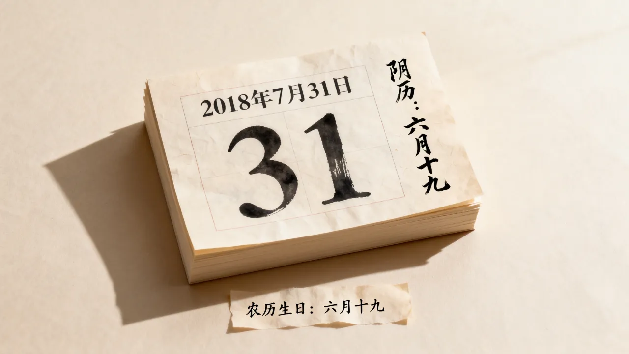 2018年7月31日阴历是几月几日,农历生日是哪一天 2018年7月31日阴历是几月几日,农历生日是哪一天