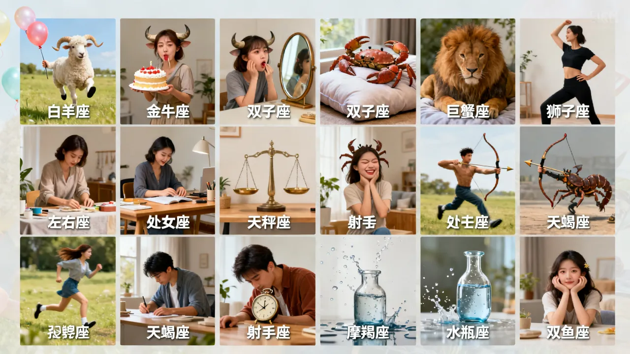 十二星座趣图有哪些？十二星座搞笑趣图大全