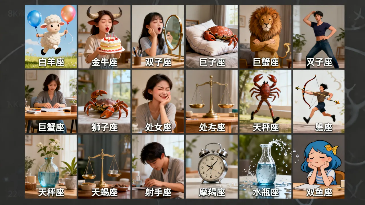 十二星座趣图有哪些？十二星座搞笑趣图大全