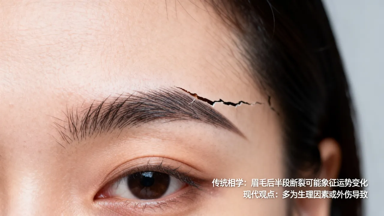眼眉后边断了命运好吗，眉毛后面断了一截代表什么预兆？
