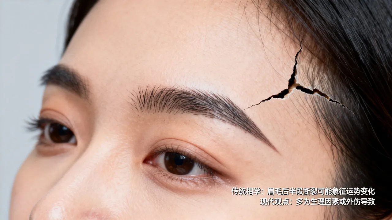 眼眉后边断了命运好吗，眉毛后面断了一截代表什么预兆？