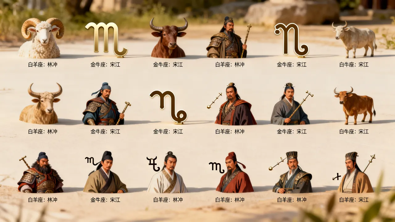十二星座对应水浒人物是谁，哪个星座最厉害？