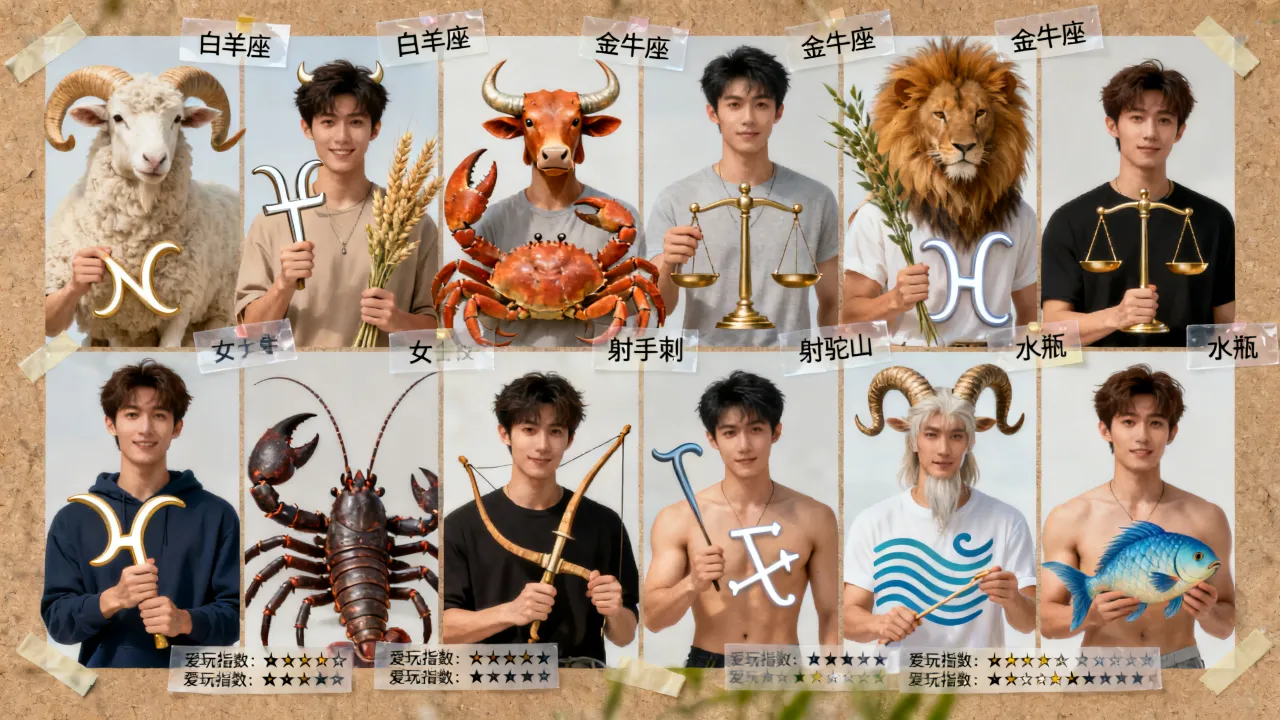 十二星座男谁最爱玩？十二星座男爱玩排行榜，你的他排第几？