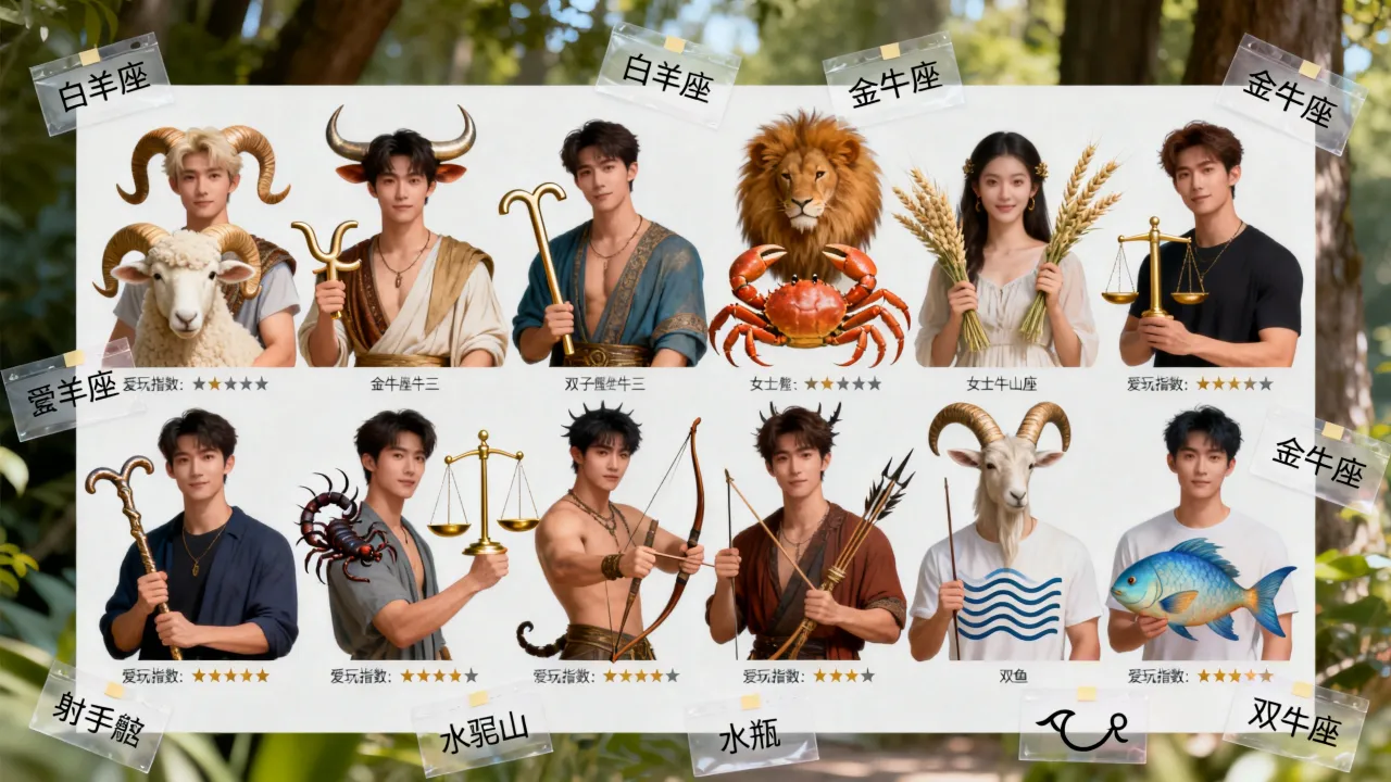 十二星座男谁最爱玩？十二星座男爱玩排行榜，你的他排第几？