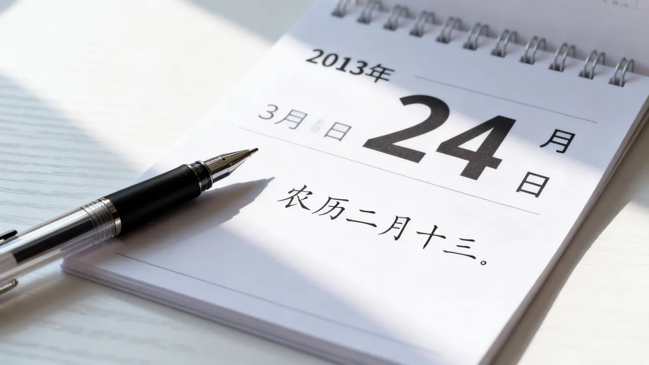 2013年3月24日阴历是几月几号，农历阳历转换查询