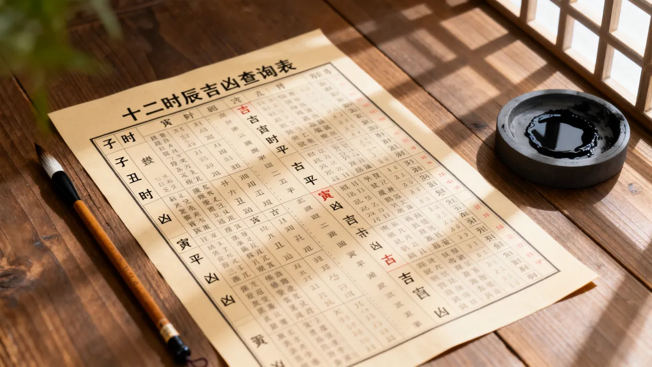 时辰吉凶是怎么排算的，十二时辰吉凶查询表怎么看？