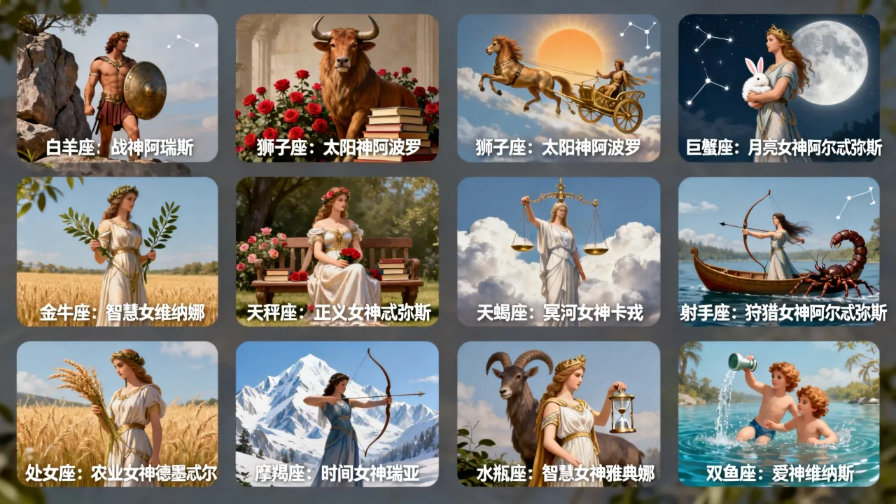 十二星座你在被谁守护，每个星座的守护神分别是谁？
