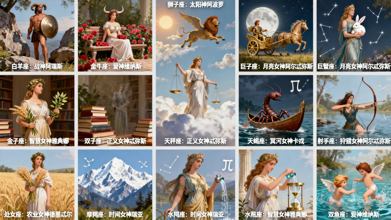 十二星座你在被谁守护,每个星座的守护神分别是谁? 十二星座你在被谁守护,每个星座的守护神分别是谁?