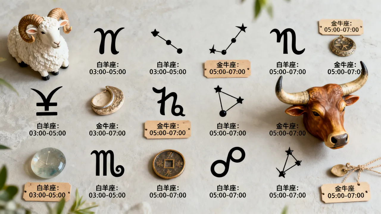 十二星座小时是什么意思？十二星座小时查询表大全