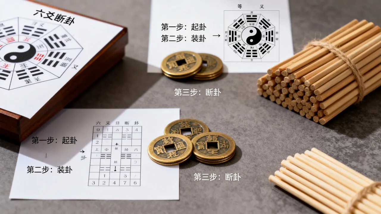 爻卦怎么看吉凶详解图，六爻断卦图解步骤大全