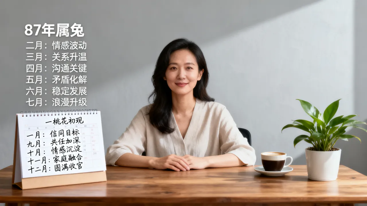 87年属兔2026年感情运势如何，女性全年每月运势详解