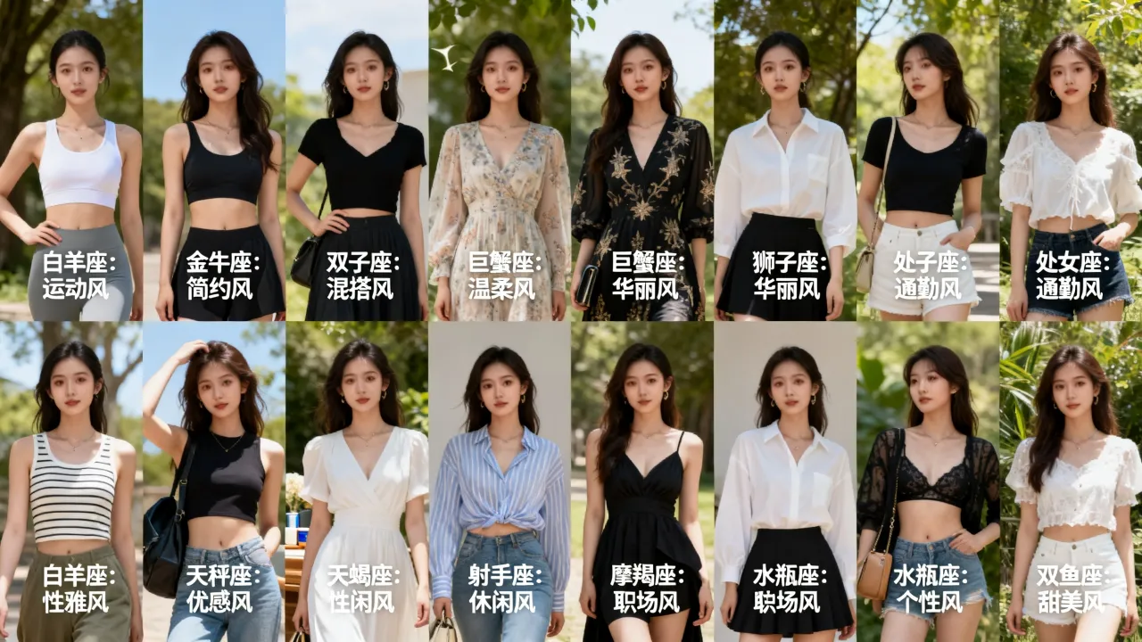 十二星座最佳打扮是什么，十二星座女生最适合什么穿搭风格？