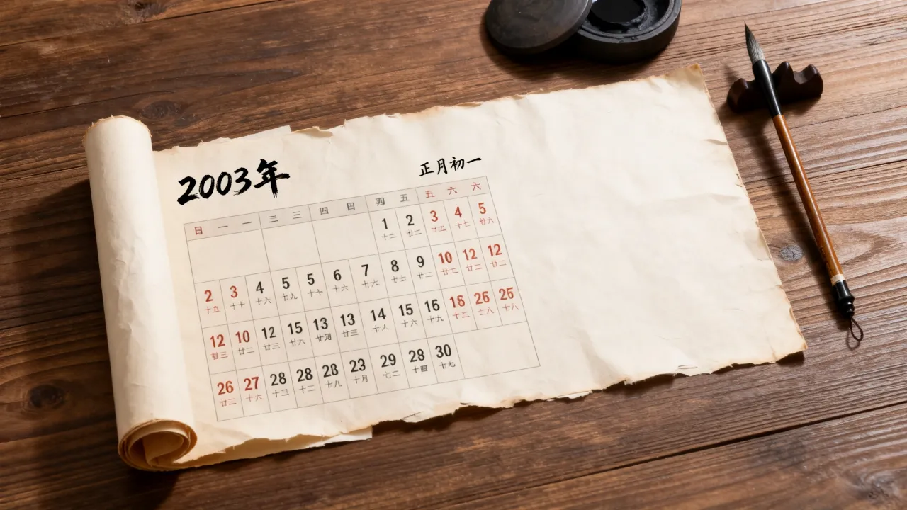 2003年阴历日历怎么查?,2003年农历日历表 2003年阴历日历怎么查?,2003年农历日历表