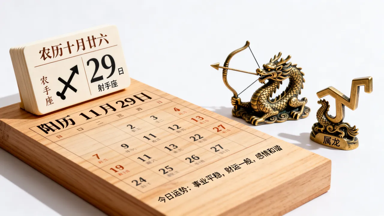 阳历11月29日阴历是什么日子，农历几月几号，星座属相运势全解析