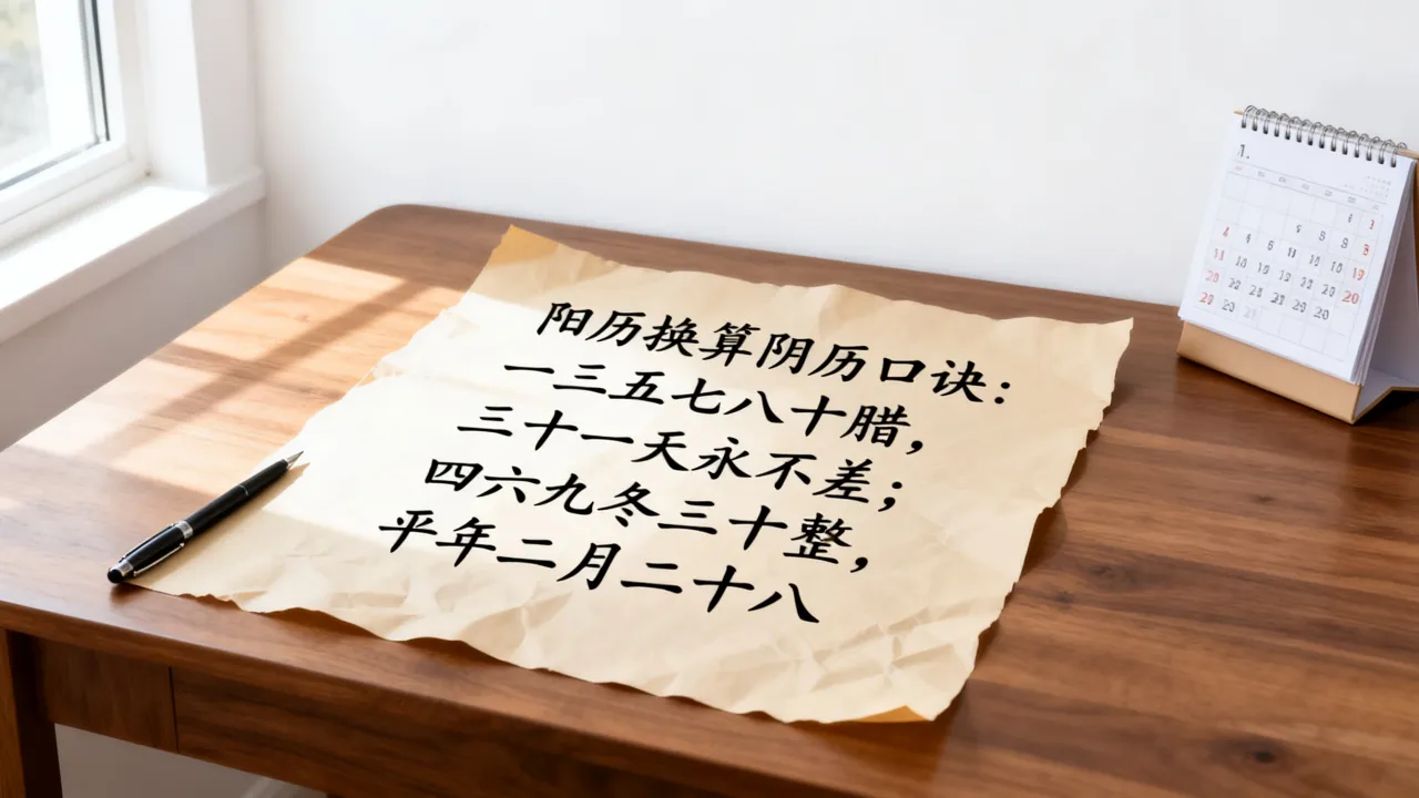 阳历换算阴历口诀是什么，阳历怎么换算阴历口诀查询