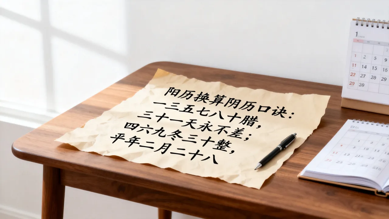 阳历换算阴历口诀是什么，阳历怎么换算阴历口诀查询