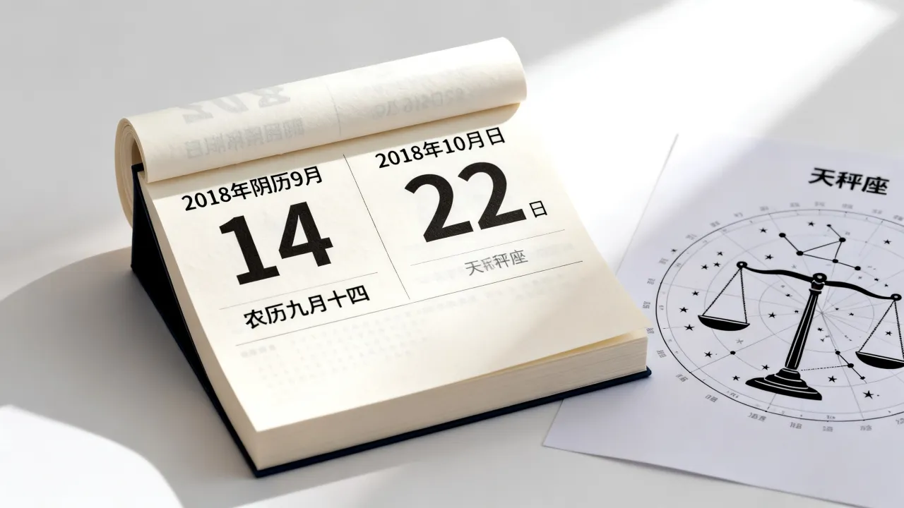 2018年阴历9月14是什么星座？农历九月十四是几月几号