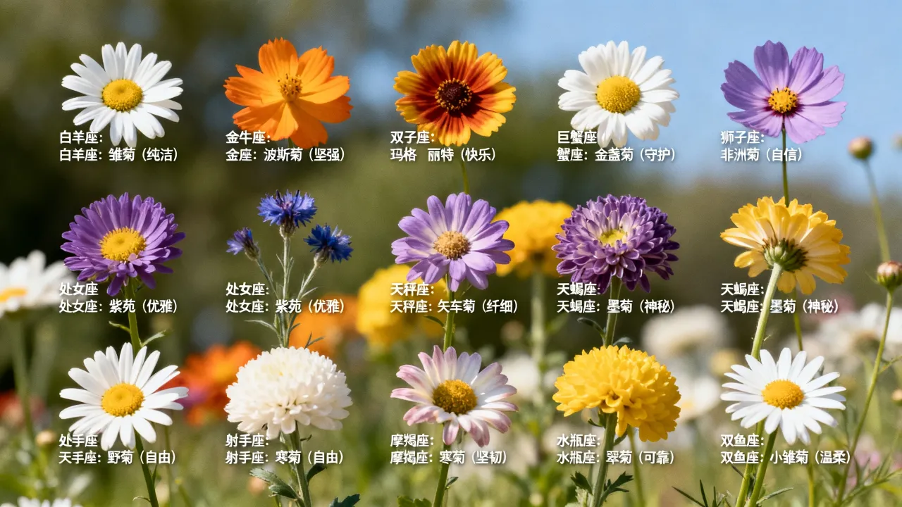 十二星座菊花是什么？十二星座专属菊花花语有哪些