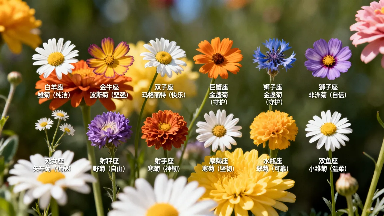 十二星座菊花是什么？十二星座专属菊花花语有哪些