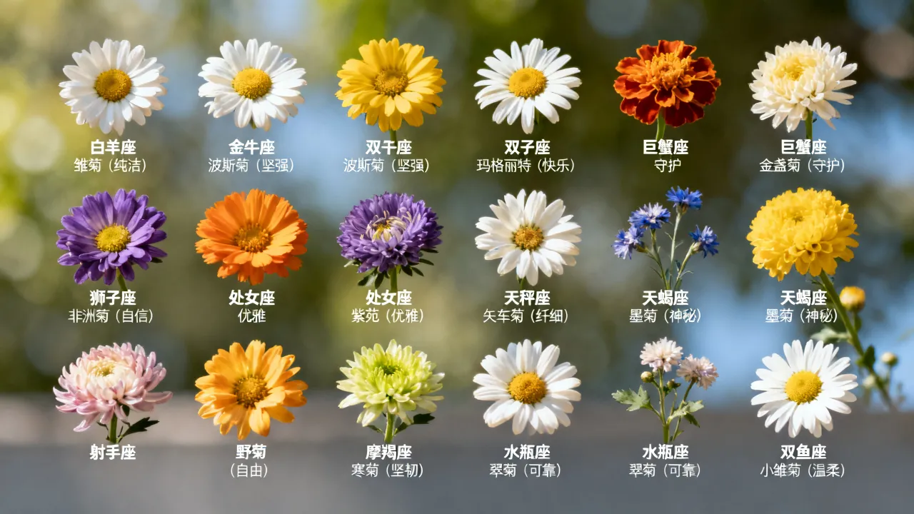 十二星座菊花是什么？十二星座专属菊花花语有哪些
