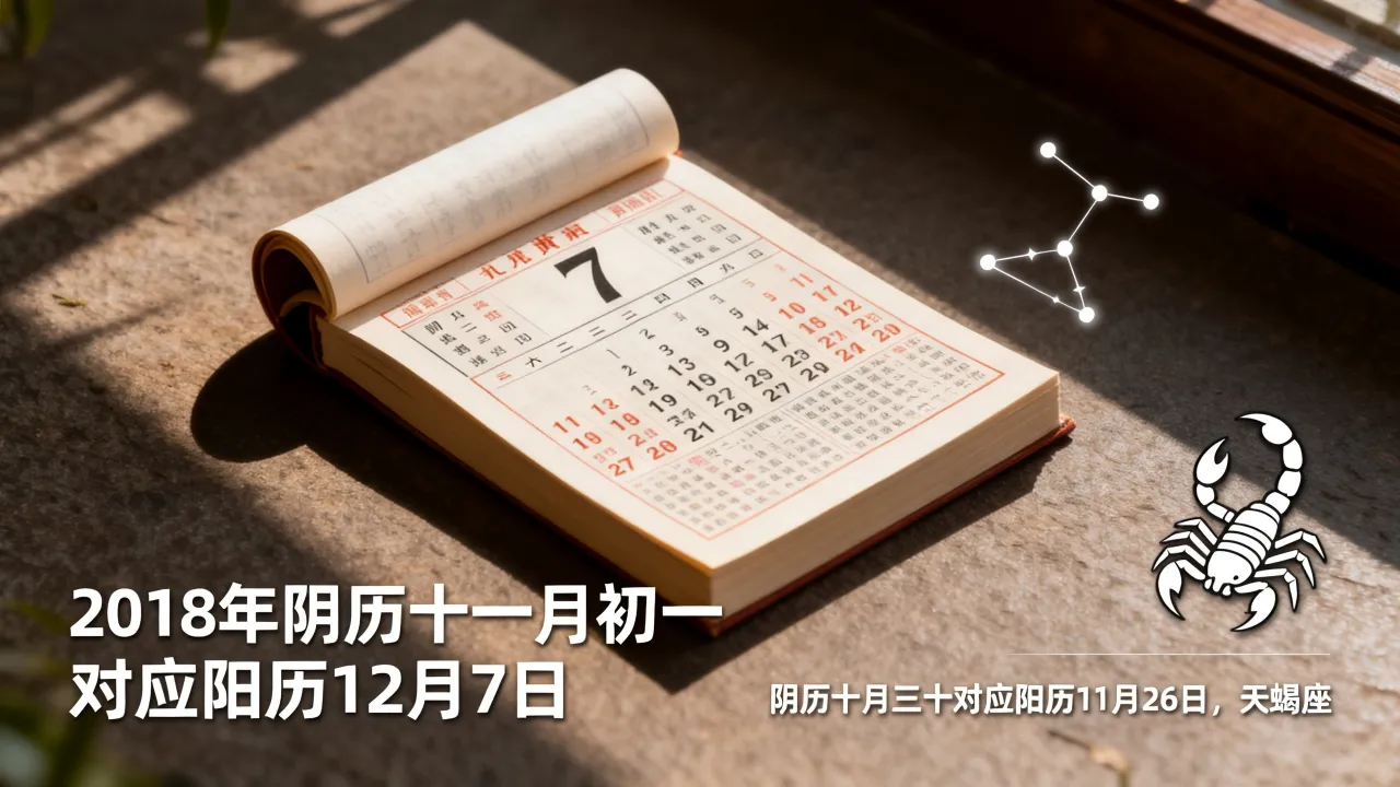 2018阴历十一月初一是几月几号,阴历十月三十是什么星座? 2018阴历十一月初一是几月几号,阴历十月三十是什么星座?
