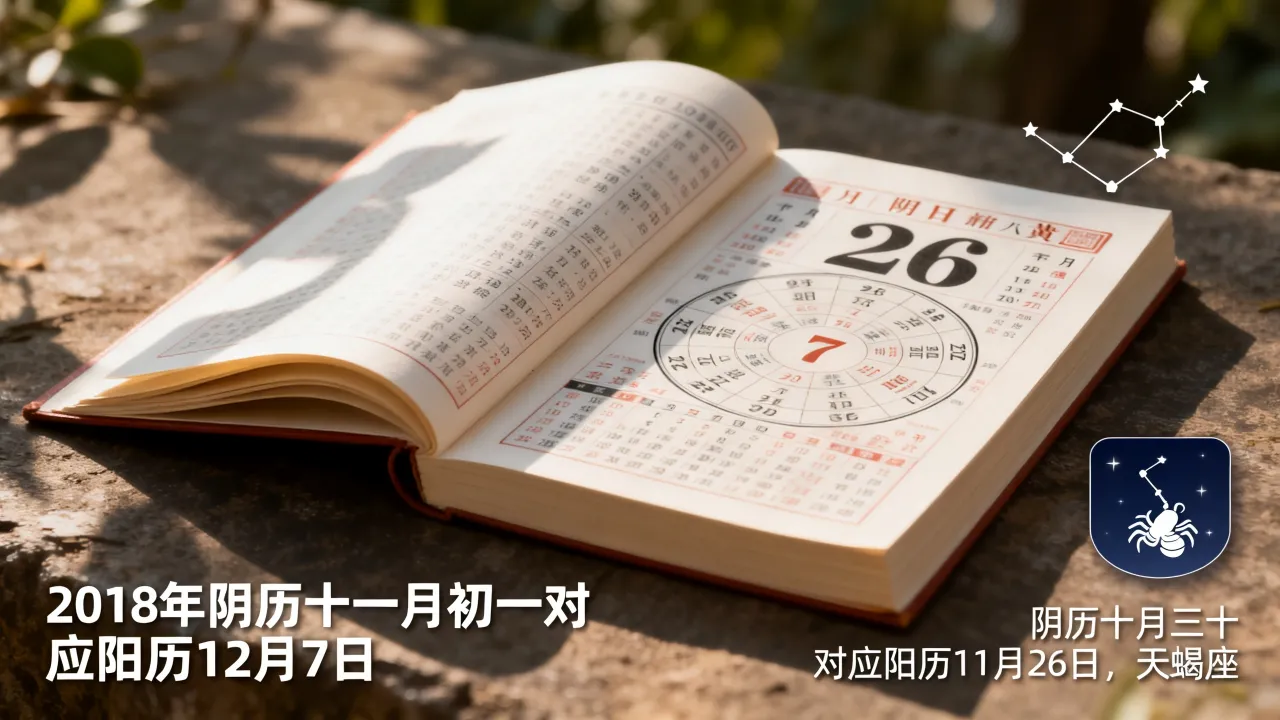 2018阴历十一月初一是几月几号,阴历十月三十是什么星座? 2018阴历十一月初一是几月几号,阴历十月三十是什么星座?