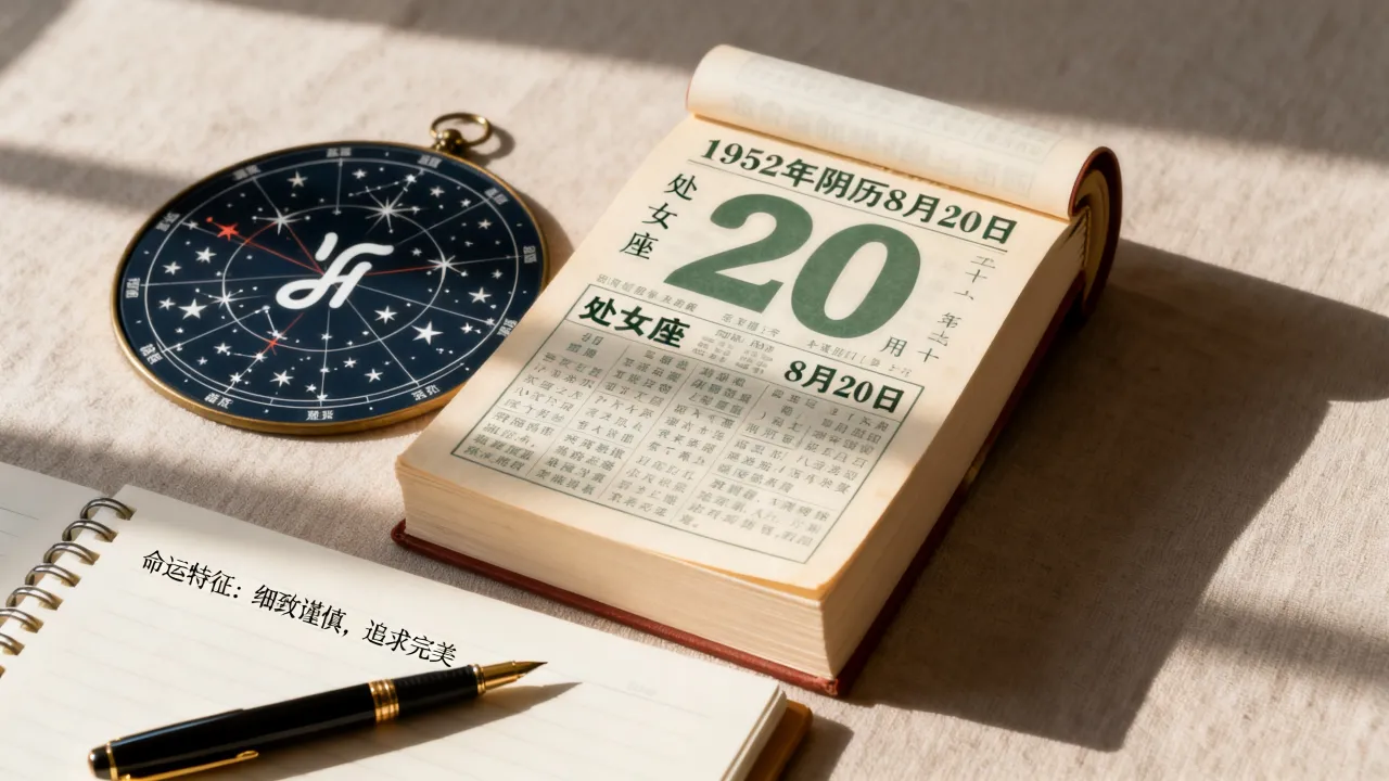 1952年阴历8月20日是什么星座,农历八月二十出生人的命运 1952年阴历8月20日是什么星座,农历八月二十出生人的命运