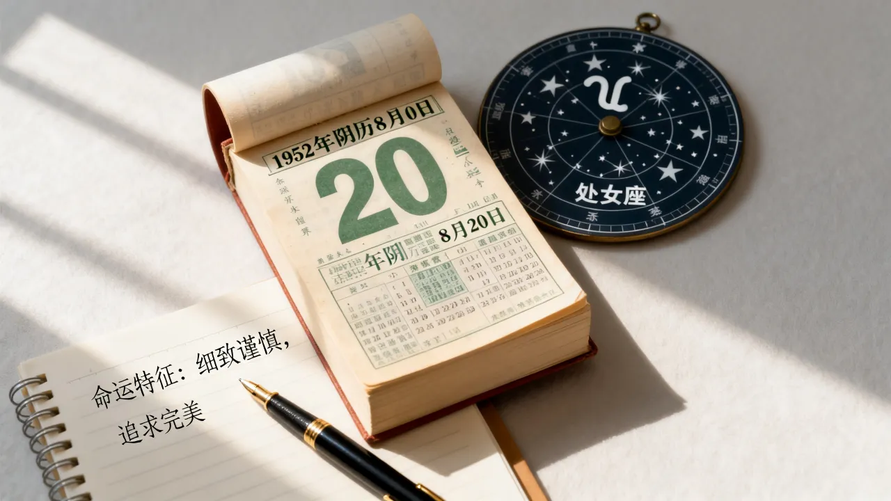 1952年阴历8月20日是什么星座,农历八月二十出生人的命运 1952年阴历8月20日是什么星座,农历八月二十出生人的命运