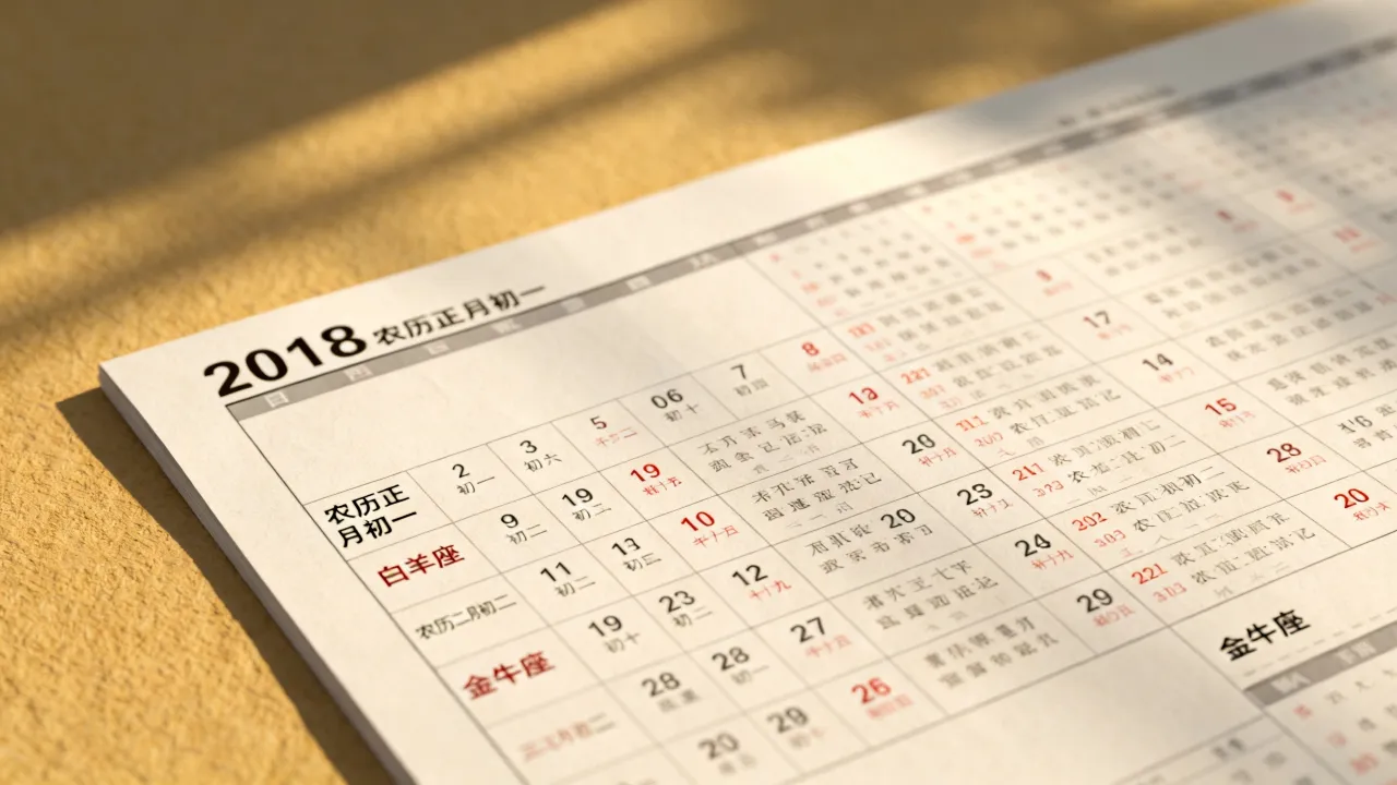 2018历书阴历星座怎么查？农历生日对应星座查询表