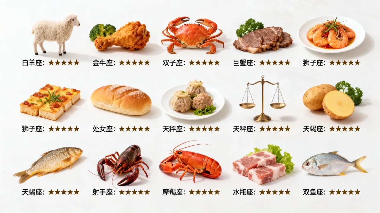 十二星座爱吃排名?十二星座谁最爱吃排行榜 十二星座爱吃排名?十二星座谁最爱吃排行榜