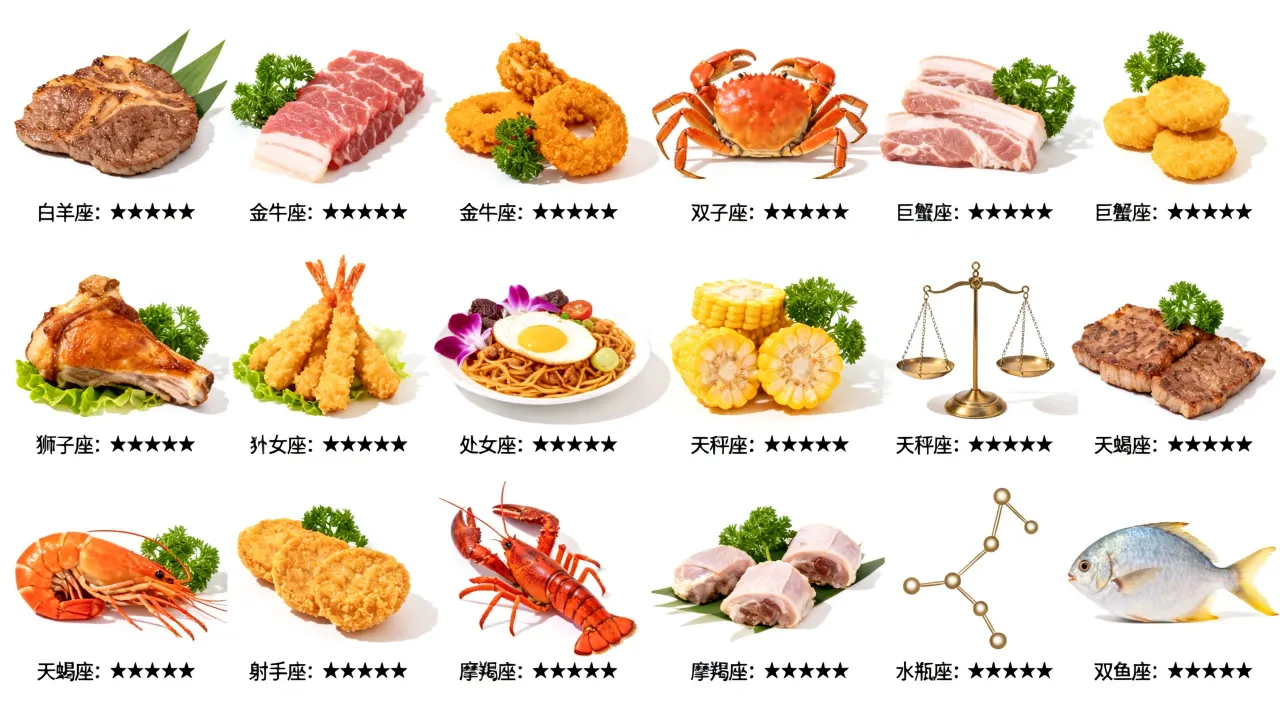 十二星座爱吃排名?十二星座谁最爱吃排行榜 十二星座爱吃排名?十二星座谁最爱吃排行榜