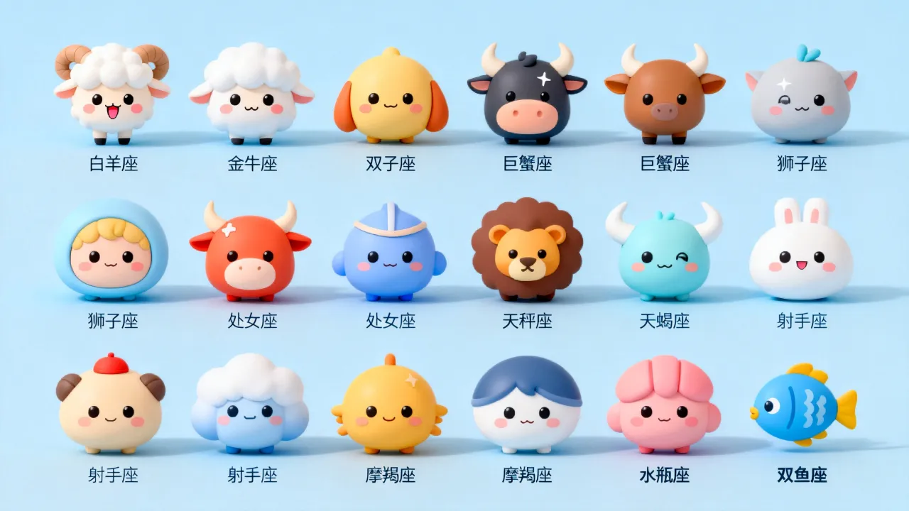 萌字十二星座有哪些？，萌系星座代表谁最可爱？