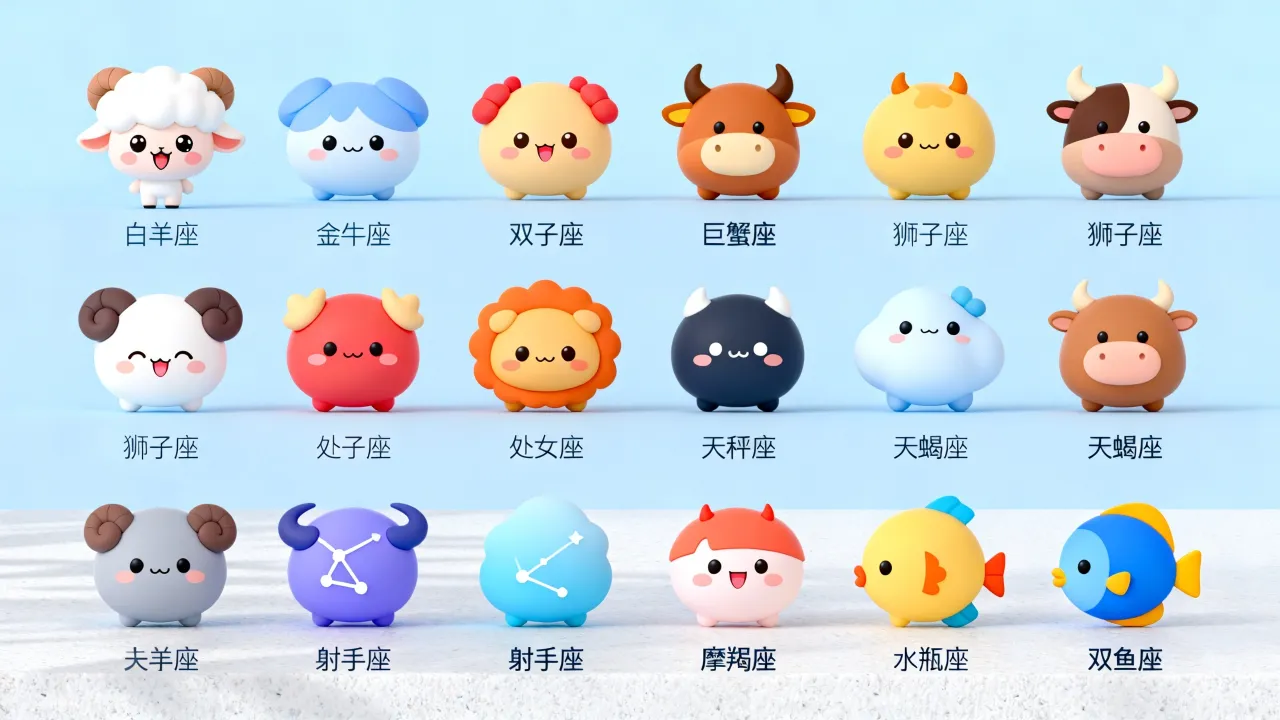 萌字十二星座有哪些？，萌系星座代表谁最可爱？