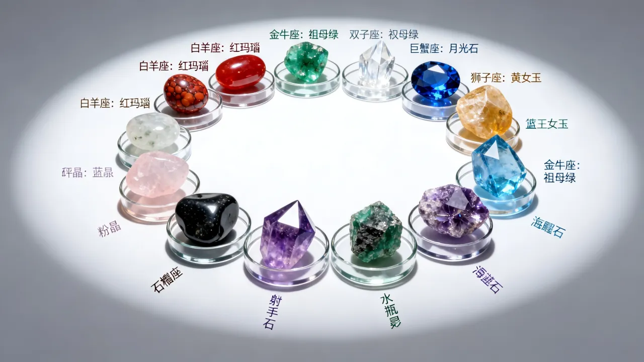 十二星座的幸运石是什么？你的星座守护石有哪些，怎么选最旺运？