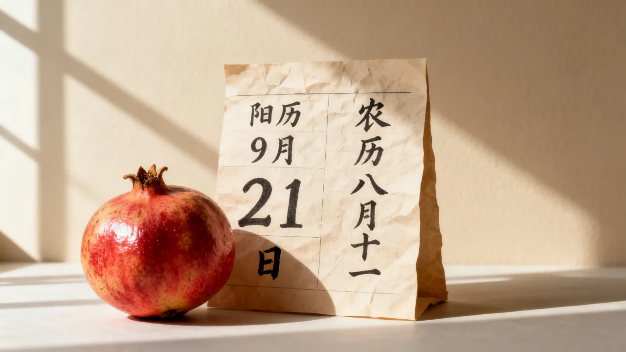 阳历9月21日阴历是多少，农历八月十一对应什么日子？