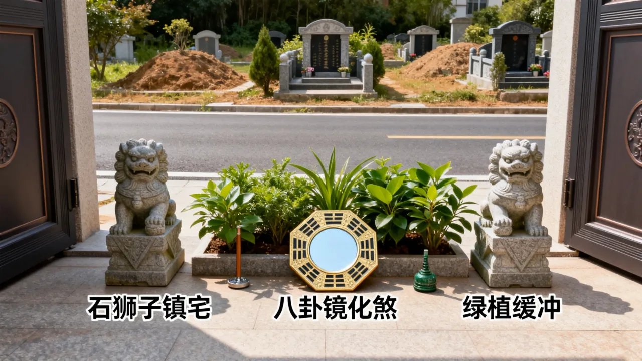 坟墓冲路怎么化解吉凶，住宅门前有路冲风水化解方法