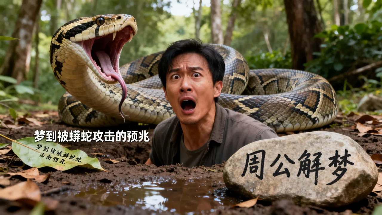 梦到被蟒蛇攻击是什么预兆？梦见被蟒蛇攻击暗示什么周公解梦