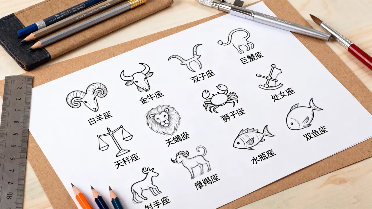 十二星座简笔图案怎么画最简单?手绘教程大全 十二星座简笔图案怎么画最简单?手绘教程大全