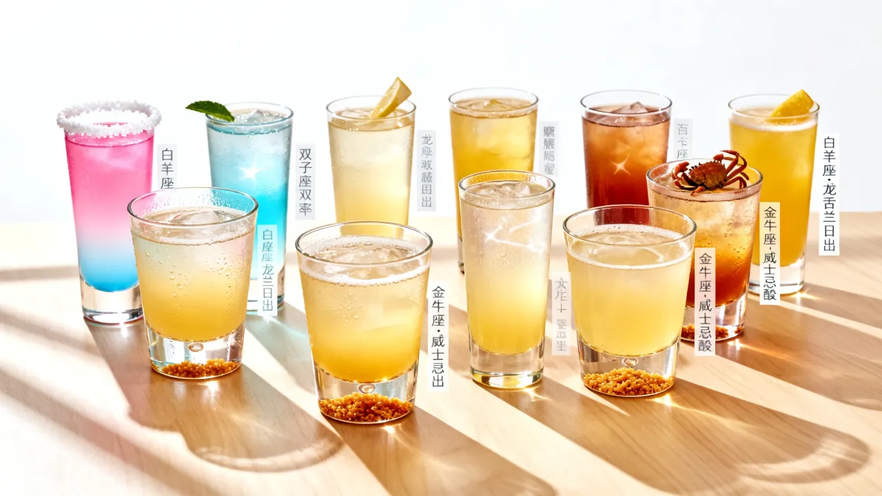 十二星座各代表什么鸡尾酒?你的星座专属酒是哪杯? 十二星座各代表什么鸡尾酒?你的星座专属酒是哪杯?