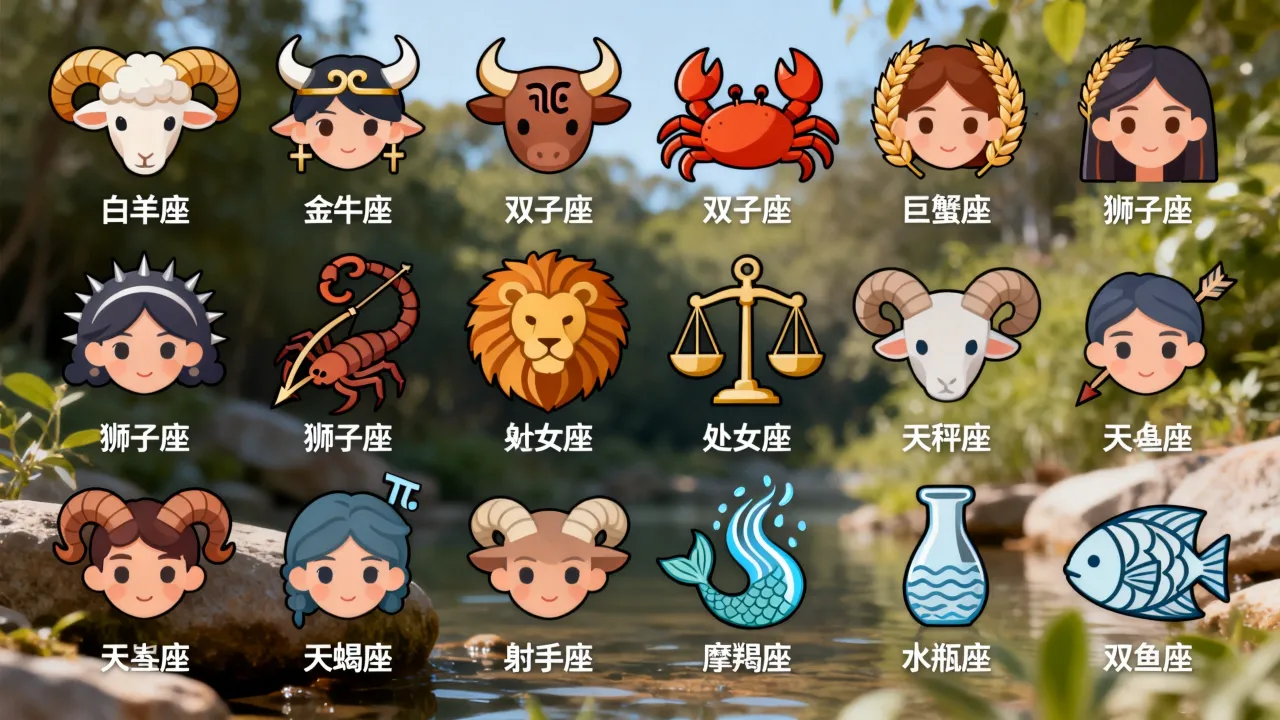 十二星座脑袋图片卡通有哪些？，十二星座头像大全怎么找？