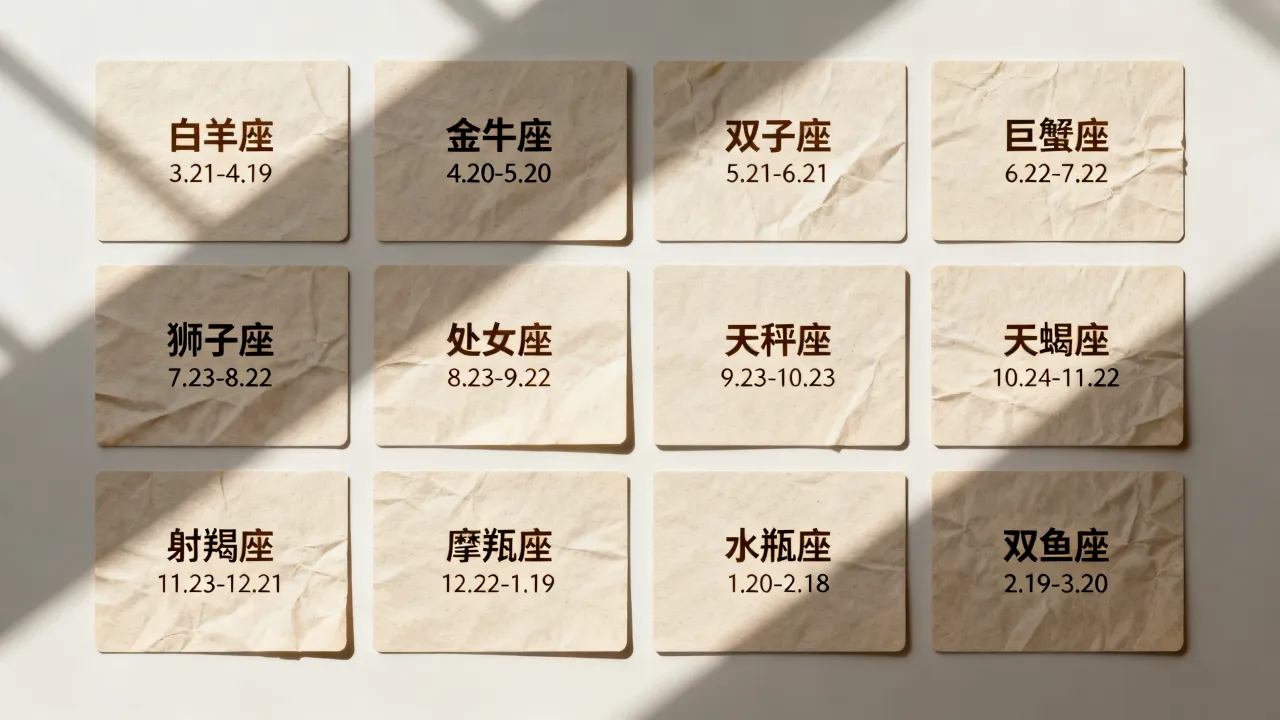 十二星座生日都是哪几天?怎么查星座生日对应日期 十二星座生日都是哪几天?怎么查星座生日对应日期