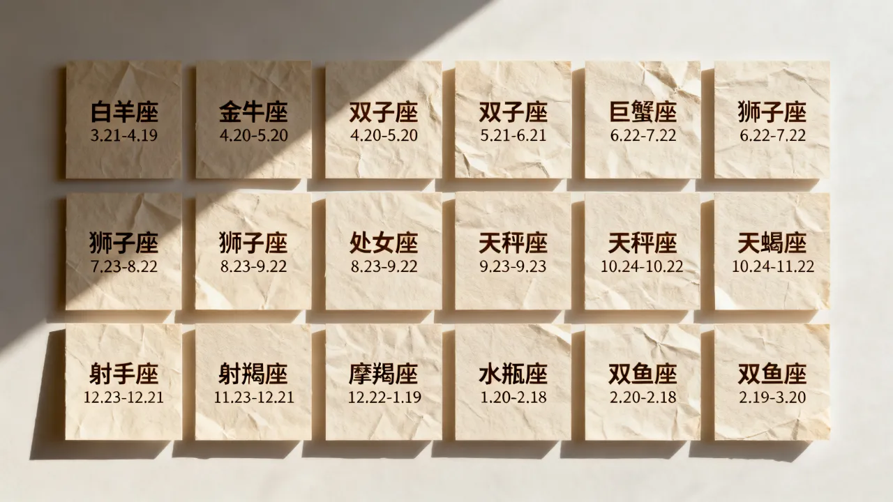 十二星座生日都是哪几天?怎么查星座生日对应日期 十二星座生日都是哪几天?怎么查星座生日对应日期